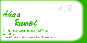 akos rumpf business card